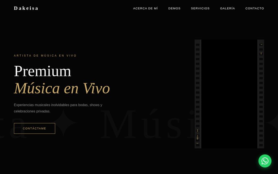 Dakeisa · Landing page · Música