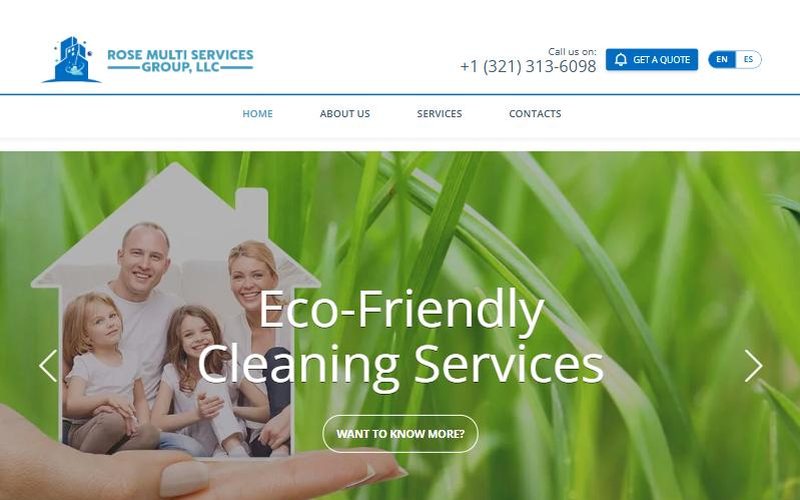 Rose Multi Services Group · WordPress · Servicios de limpieza