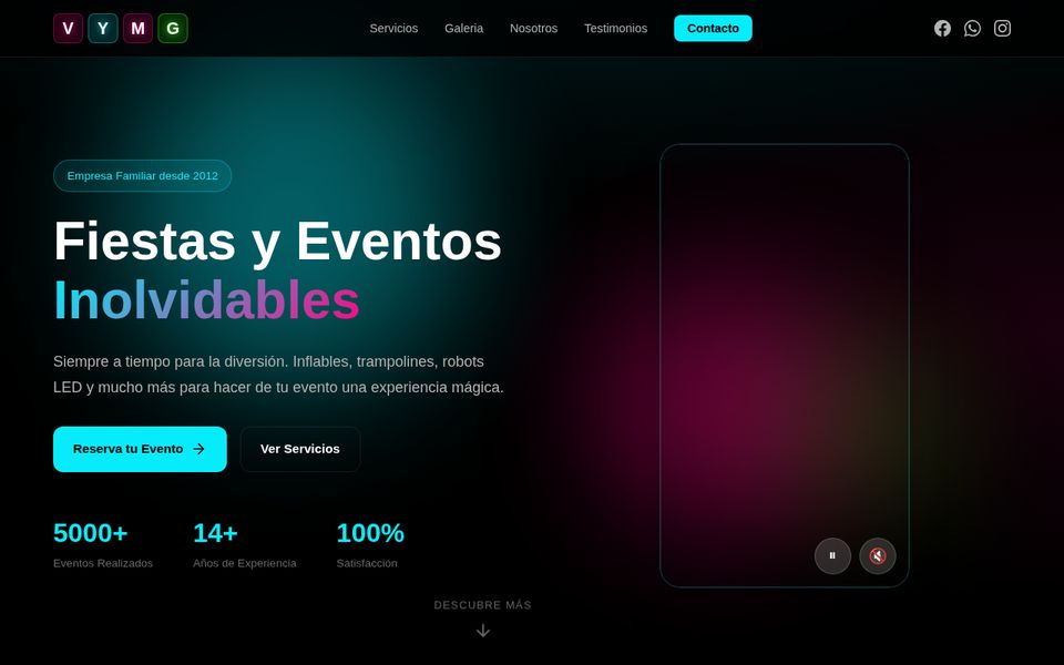 VYMG · Sitio web · Eventos